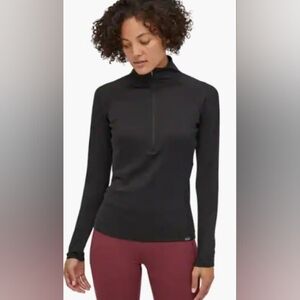 Patagonia Womens Black Midweight Capilene Baselayer Long Sleeve Small